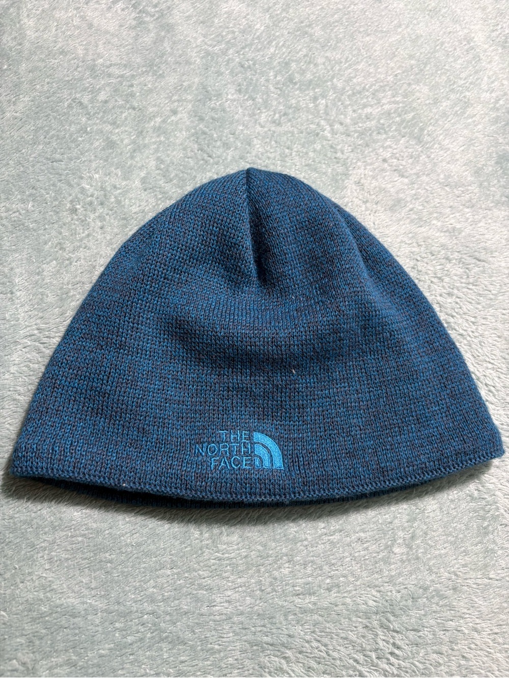 The North Face Men's Heathered Navy Blue Knit Beanie